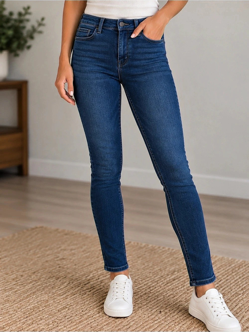 Judy Blue Relaxed Fit Skinny Jeans in Blue Waist 24 Like New